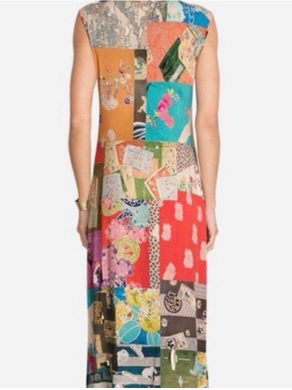 Johnny Was Tokyo High-Slit Bamboo Dress Multicolored Size Small New - Picture 2 of 15